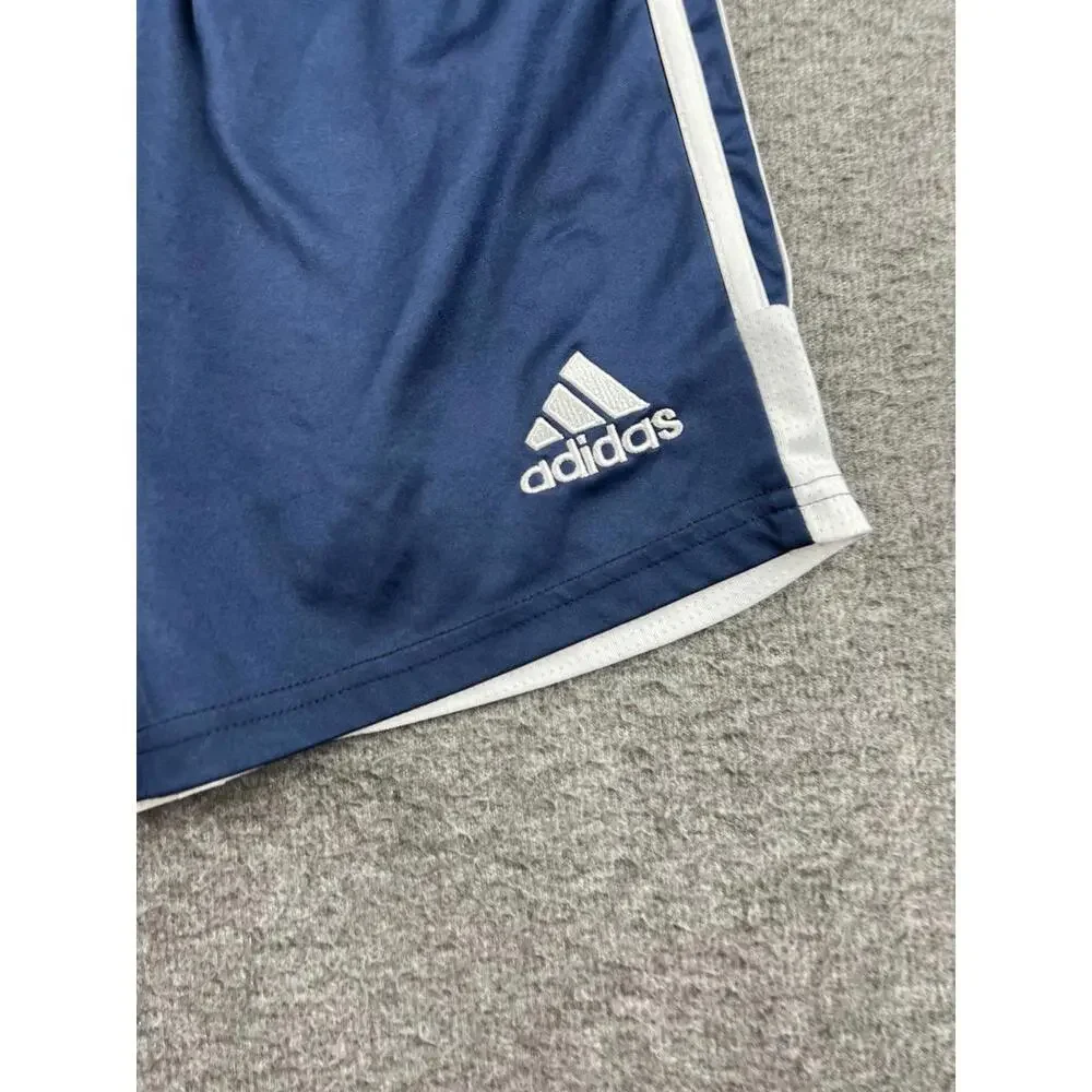 Adidas Kids Athletic Shorts Navy Blue with White‎ Stripes Size Large